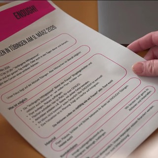 Flyer zum Frauenstreik in Tübingen am 9. März