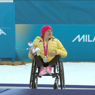 Anja Wicker bei der Siegerehrung