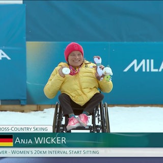 Anja Wicker bei der Siegerehrung