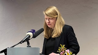 Nadja Küchenmeister bei der Verleihung des Peter-Huchel-Preises