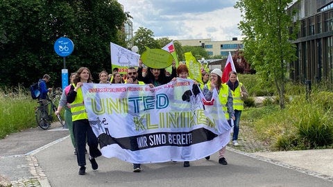 Warnstreik von ver.di in Heidelberg.