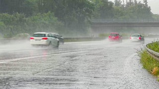 Nach einer Woche heißen Temperaturen hat sich am Sonntag über Baden-Württemberg ein Gewitter entladen. Im Kreis Karlsruhe hat es heftig geregnet.