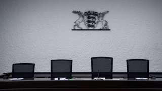 Gerichtssaal am Landgericht Stuttgart