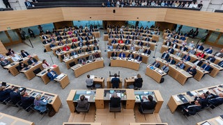 Sitzung im Plenarsaal des Landtages von Baden-Württemberg
