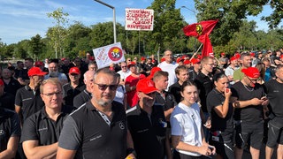 Mercedes Proteste in Rastatt.