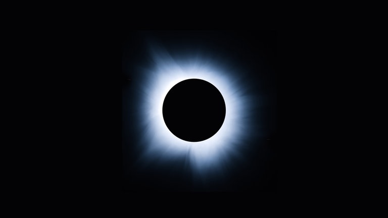 Wenn der Mond das Licht der Sonne komplett verdeckt, ist eine "totale Sonnenfinsternis" zu sehen.