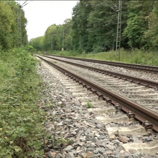 Bahngleise an denen die Sabotage stattfand