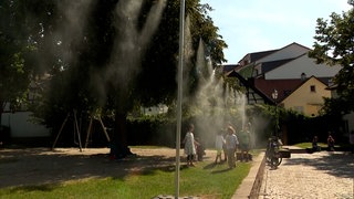 Die Stadt Emmendingen testet derzeit ein Wasser-Sprühnebelsystem.