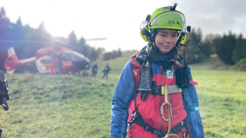 Mehrere Bergwachten und die Luftrettung machen zusammen ein Windentraining in Hinterzarten.