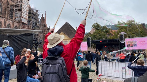 Live-Musik und Mitmachaktionen gab es für die Interessierten auf dem Münsterplatz