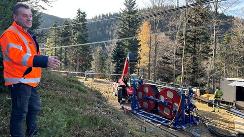 Der technische Betriebsleiter der Schauinslandbahn Manfred Bader