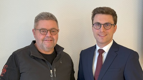 Der Bürgermeister von St. Blasien, Adrian Probst, und der Unternehmer Oswald Matt aus Höchenschwand. 