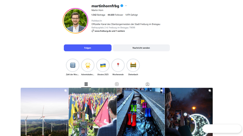 Martin Horn, Oberbürgermeister der Stadt Freiburg ist sehr aktiv auf Social Media