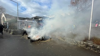 Proteste verhinderten den Politischen Aschermittwoch der Grünen in Biberach.