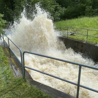 Das Regenrückhaltebecken Aachtobel.