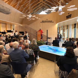 Feier zur Eröffnung des Neubaus beim Pfahlbaumuseum in Unteruhldingen