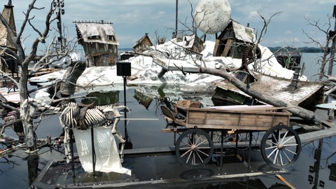 Die Seebühne der Bregenzer Festspiele - diesmal ist "Der Freischütz" zu sehen.