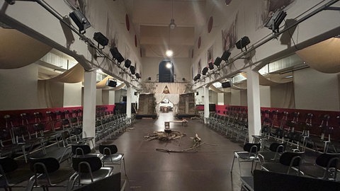 Der Theatersaal im ehemaligen Umspannwerk "Basilika" in Singen am Hohentwiel.
