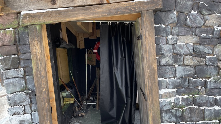 So sieht das Bühnenbild zu "Der Freischütz" von hinten aus.