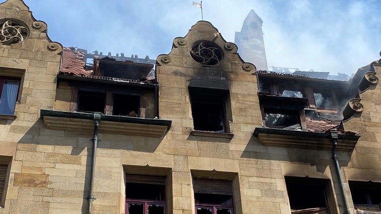 Brand in der Zollernstraße der Altstadt von Konstanz