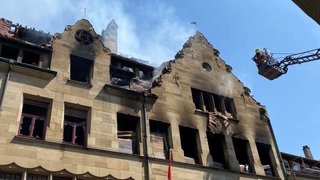Brand in der Zollernstraße der Altstadt von Konstanz