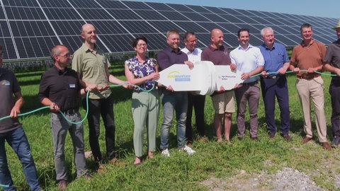 Agri-Photovoltikanlage in Schlier offiziell eröffnet