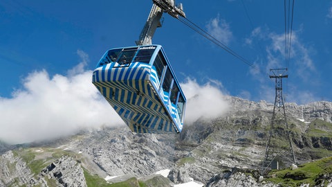 Die aktuelle Seilbahn der Säntis-Schwebebahn 