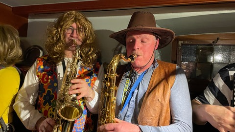 Die Männer am Saxophon - Markus Sigg (links) und Hannes Schattmaier.