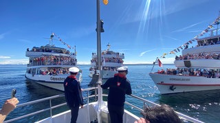 Flottensternfahrt vor Meersburg (Archiv).