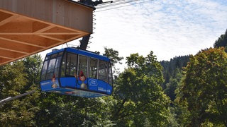 Die Karrenseilbahn bei Dornbirn ist wieder in Betrieb. 
