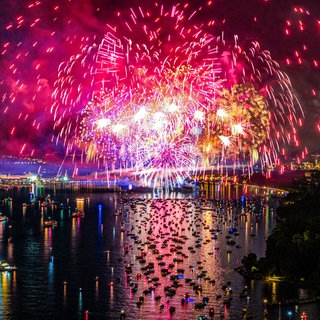 Nach dem Feuerwerk beim diesjährigen Seenachtfest in Konstanz beklagten sich Besucher über Probleme am Bahnhof.