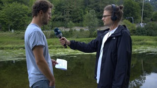 SWR Reporter Florian Peking im Interview.