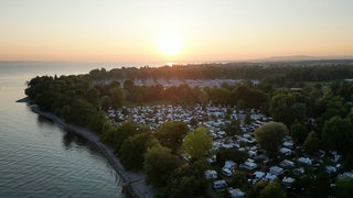 Der Camping Gohren am Bodensee ist Baden-Württembergs größter Campingplatz.