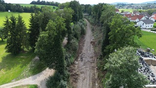 Blick auf die Unfallstelle bei Riedlingen rund einen Monat nach dem Zugunglück.