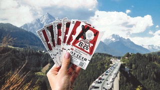 Ein Fächer mit Klebevignetten für 2026: Österreich plant, die Klebe-Variante für 2027 abzuschaffen.