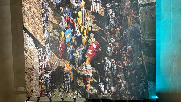 Der erste Ausschnitt des Panoramas zeigt die Stadt von Konstanz Anfnag des 15. Jahrhunderts. 