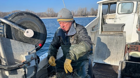 Berufsfischer Martin Boesenecker aus Kressbronn will auch mit 70 weiter auf dem Bodensee fischen.