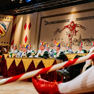 Das Richterkollegium des Stockacher Narrengerichts.