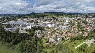Stockach aus der Luft fotografiert. In einem Stadtteil beschweren sich die Anwohner über einen unangenehmen Geruch.