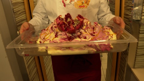 Mit dem Eis "RedKing" kämpfte der Eismacher Rino Bernardi in Las Vegas um den WM-Titel für das beste Eis.