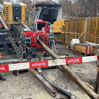 Ein Bohrer soll für die Seethermieleitung für das Graf-Zeppelin am Grund des Bodensees bohren.