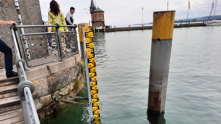 Pegelstand vor Konstanz am 9. Juni 2024