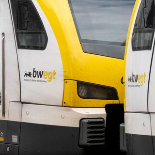 Zug von bwegt. Detailansicht. Symbolbild.