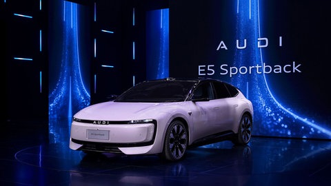 Der neue AUDI E5 Sportback auf der Auto Shanghai in China.