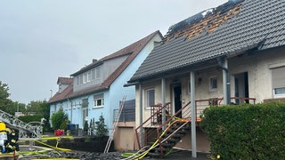 Dachstuhlbrand Ellhofen (Kreis Heilbronn)