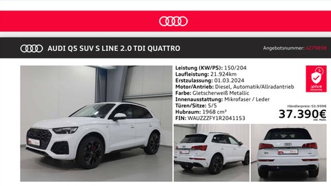 Gefälschte Anzeige des gletscherweißen Audi Q5