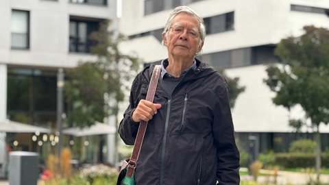 Alfred Huber im Wohnquartier Neckarbogen