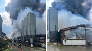 Die Feuerwehr in Niederstetten (Main-Tauber-Kreis) hat in landwirtschaftlichen Betrieb einen Großbrand gelöscht. Zwei Stallungen standen in Flammen. Bei dem Feuer verendeten rund 10.000 Hühner.