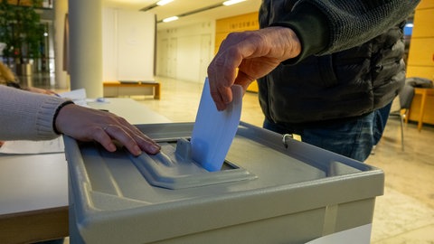 Wahlurne in Bad Rappenau bei der Oberbürgermeisterwahl