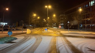 Der erste richtige Schnee in diesem Winter in Heilbronn